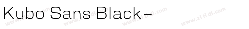 Kubo Sans Black字体转换